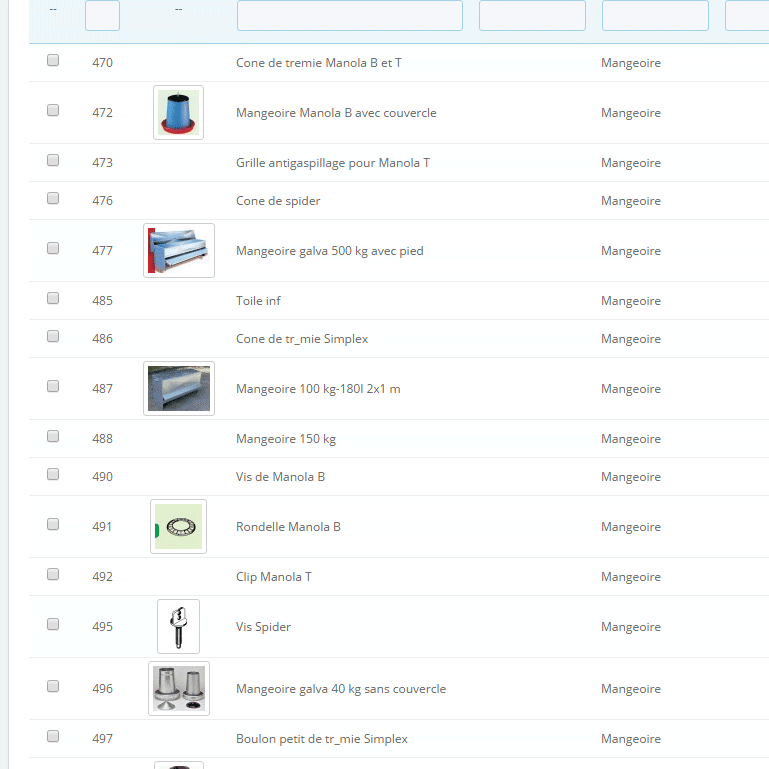 Import base de données produits sur Josse, Agence Impulsion