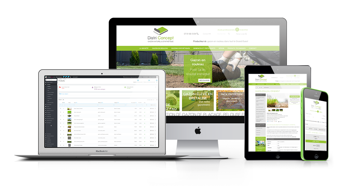 Site e-commerce Distri Concept, Agence Impulsion