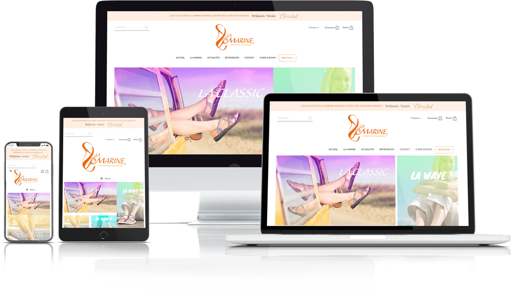 Site e-commerce la marine sandales, Agence Impulsion