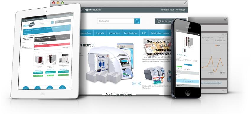 Site e-commerce Mediabadge, Agence Impulsion