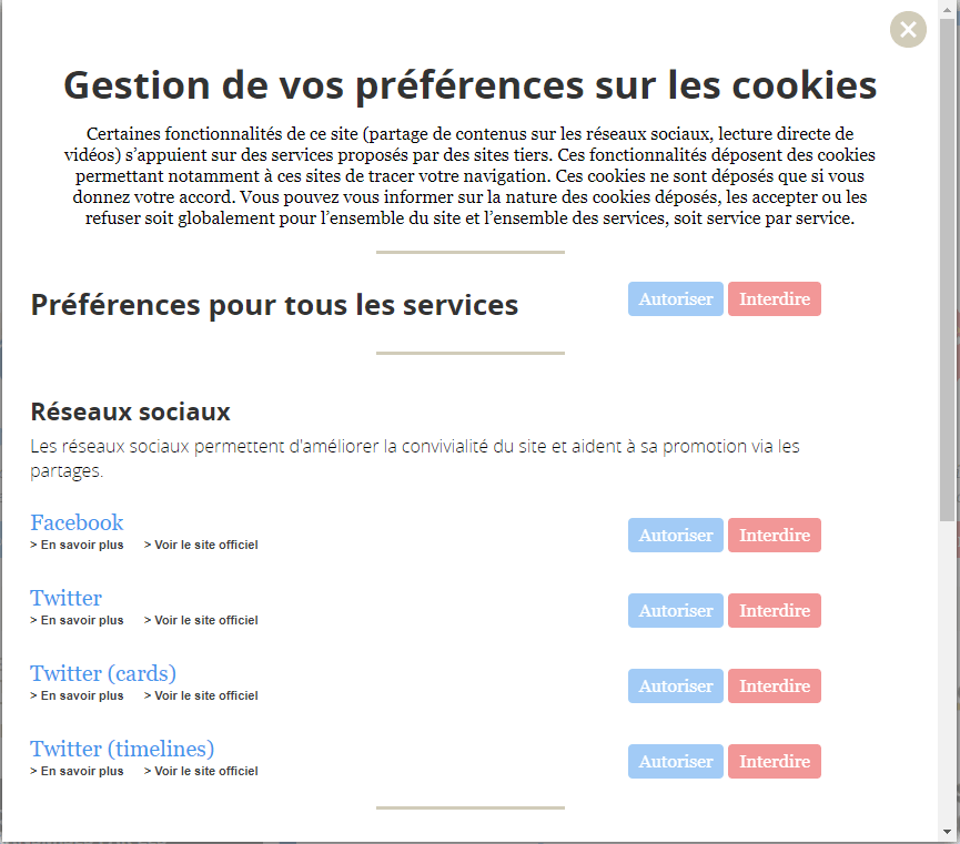 cookies site web